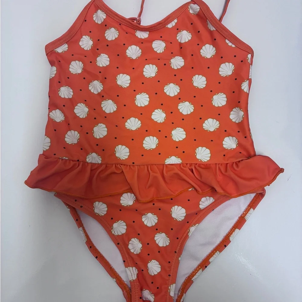 Cat & Jack Kids Swim 2 Bikinis - Orange, Multicolor Bow,‎ Green Ruffles